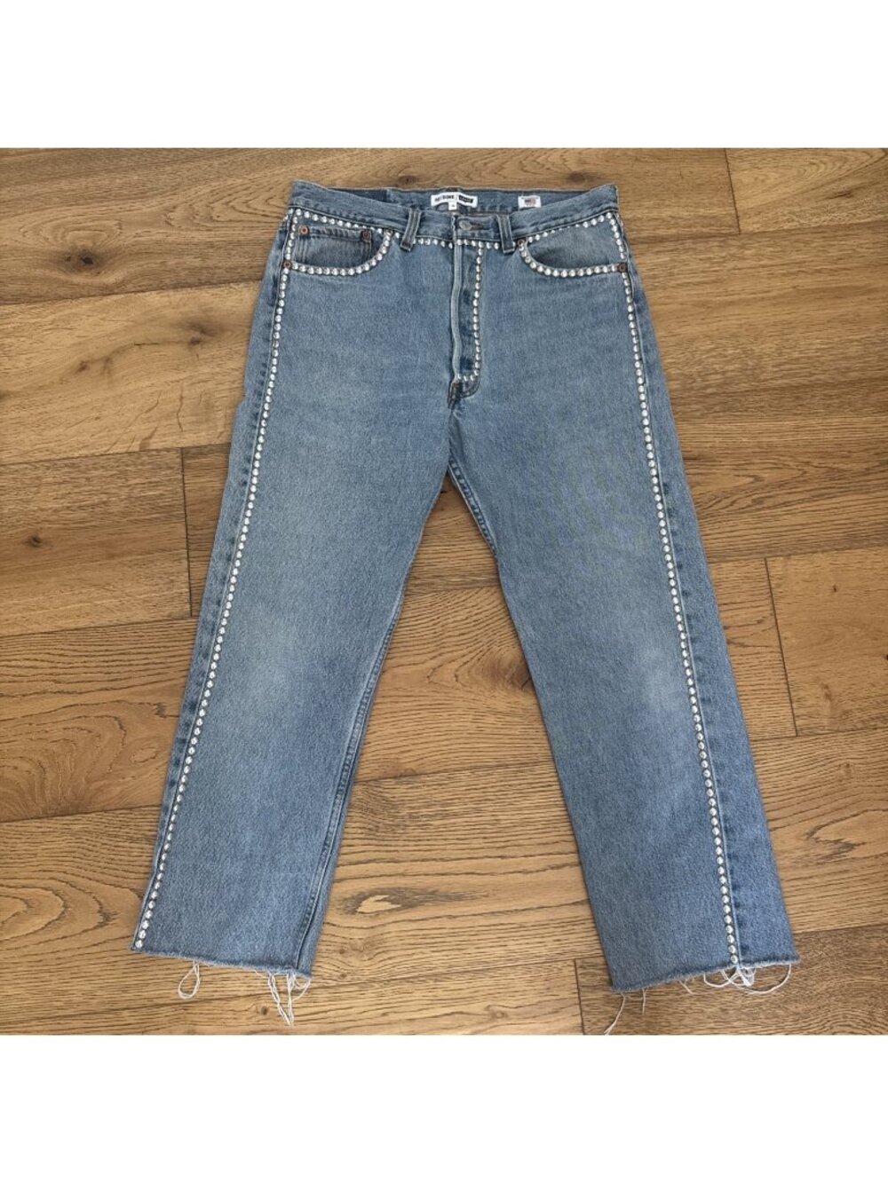 Re/Done x Levi’s Studded Boyfriend Jeans 26 Indigo - Very Rare
